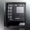 Caixa para PC Midi Tower RAIJINTEK Ponos MS — preto, suporta ventoinhas frontais de 120/140 mm, 1× 120 mm traseira, HDD 3,5 polegadas, SSD 2,5 polegadas, 210×442×485 mm