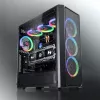Caixa para PC Midi Tower RAIJINTEK Ponos MS — preto, suporta ventoinhas frontais de 120/140 mm, 1× 120 mm traseira, HDD 3,5 polegadas, SSD 2,5 polegadas, 210×442×485 mm