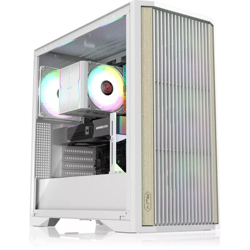 Caixa para PC Tower RAIJINTEK AGOS MAX-MS4 branco com vidro temperado