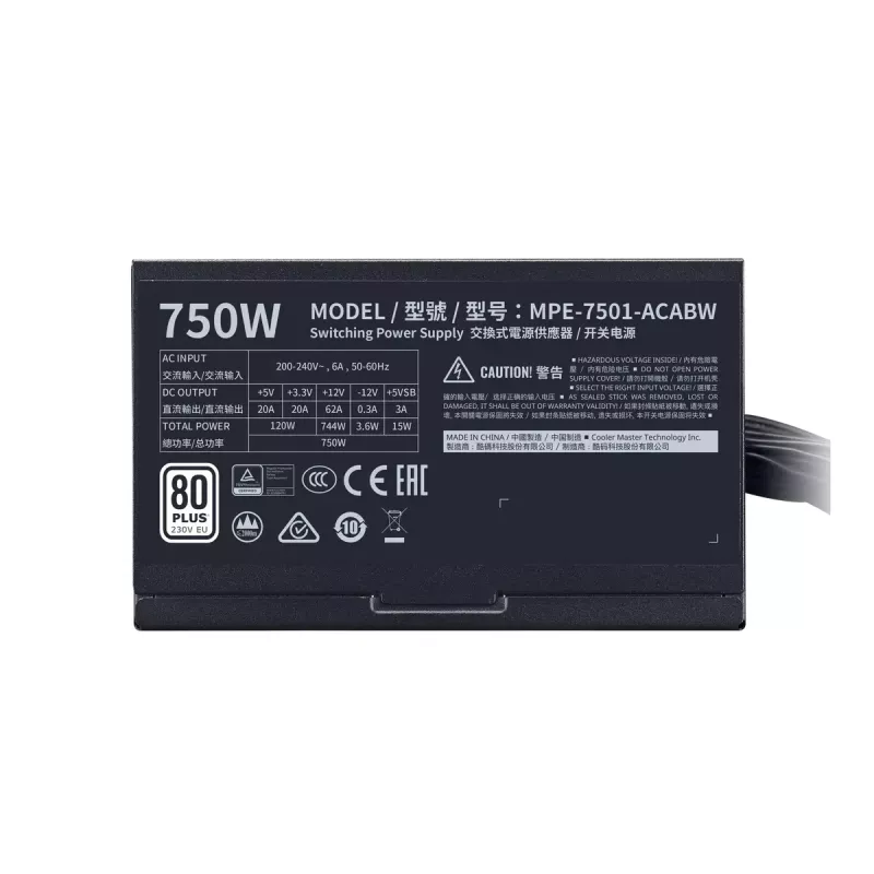 Fonte de alimentação Cooler Master MWE 750 White 750 W