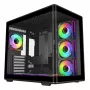 Caixa para PC Cooler Master Elite 600 Midi Tower preto com vidro temperado, suporta ATX/Micro-ITX, 3 ventoinhas laterais de 120 mm + 1 ventoinha traseira de 120 mm, 2x3,5 polegadas + 2x2,5 polegadas baías