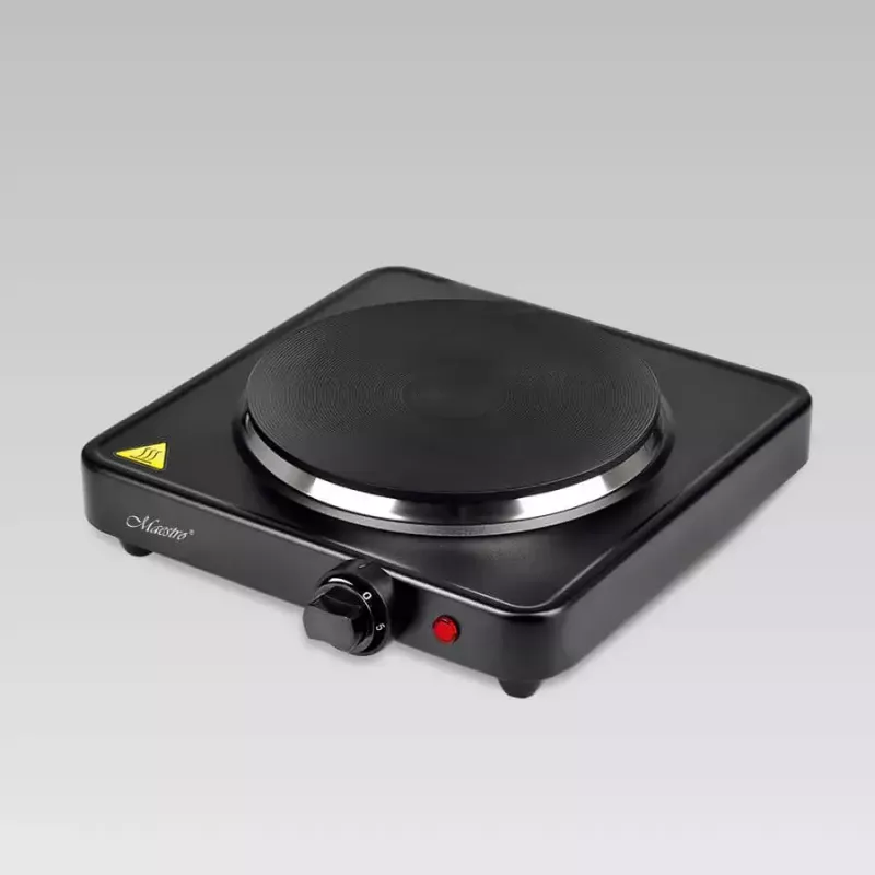 Placa de cozinha de mesa com placa fechada Maestro MR-772-1, 1 zona, Preto, 1500 W, botão rotativo
