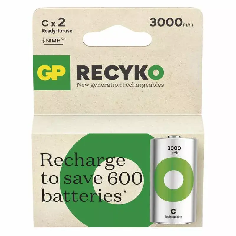 Bateria recarregável GP Batteries Recyko 3000 C NiMH 3000 mAh 1,2 V