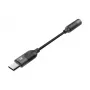 Cabo para telemóvel UNITEK M1204A USB-C para 3,5 mm Preto 0,1 m