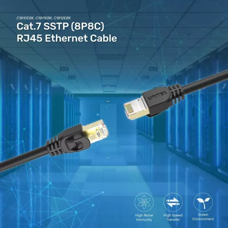 Cabo de rede UNITEK C1815EBK RJ-45 RJ-45 20 m Preto