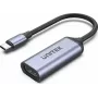 Adaptador USB-C para HDMI Unitek V1416B, cinzento, saída de vídeo de porta única