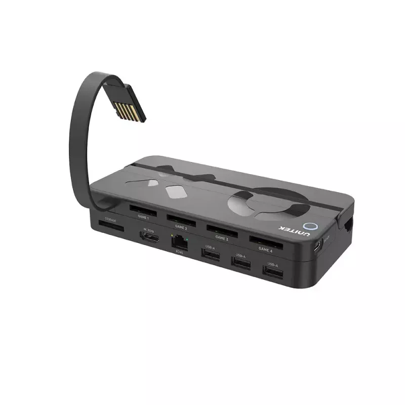 Docking station UNITEK G1002B para Nintendo Switch com fios Preto