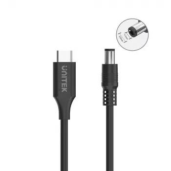 Cabo de alimentação UNITEK C14119BK-1.8M 1.8m USB C DC 20V 3.25A