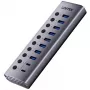 Hub USB Unitek H1315B01-EU – 10 portas 5 Gbit/s com portas com interruptor individual