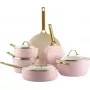 Conjunto misto de panelas GreenPan CC008483-001 — 6 peças, dourado e rosa