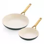 Conjunto de 2 frigideiras GreenPan Padova Reserve 20 cm e 26 cm – verde, antiaderente
