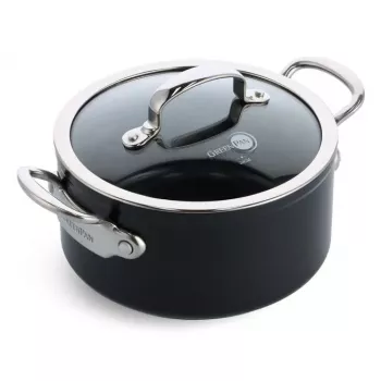 Panela de cozer GreenPan Barcelona Pro, 24 cm, preto