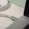 Native Union Belt Cable Pro USB-C para USB-C, 2,4 m, ecrã LED, Rose