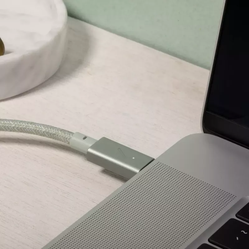Native Union Belt Cable Pro USB-C para USB-C, 2,4 m, ecrã LED, Rose
