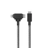 Cabo USB-C para USB-C / Lightning Native Union Belt Cable Duo, 1,5 m, verde
