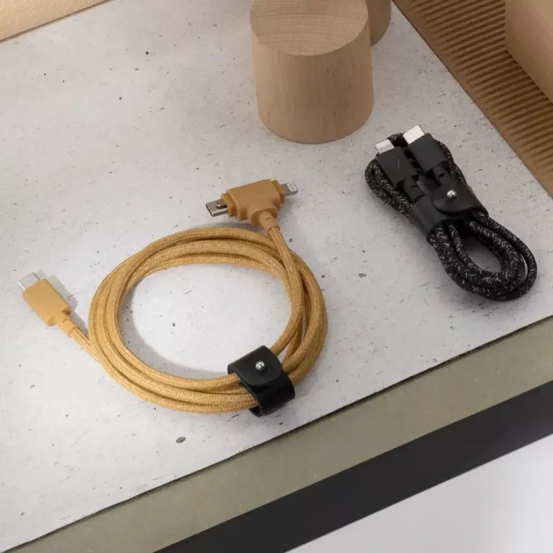 Cabo USB-C para USB-C / Lightning Native Union Belt Cable Duo, 1,5 m, verde