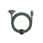 Cabo USB-C para USB-C / Lightning Native Union Belt Cable Duo, 1,5 m, verde