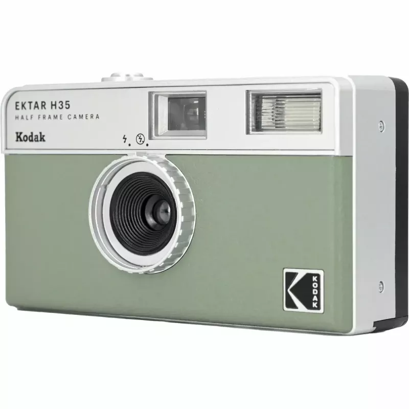 Máquina fotográfica de filme 35 mm Kodak EKTAR H35 Sage RK0103 — formato de filme 35 mm, controlo manual