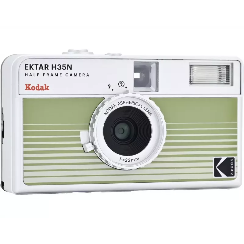 Kodak Ektar H35N câmara analógica, verde às riscas (RK0303)