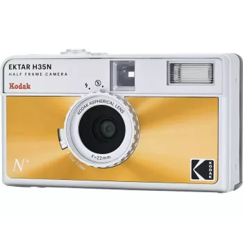 Máquina fotográfica de 35 mm Kodak EKTAR H35N glasiertes Orange — Point-and-Shoot, distância focal fixa