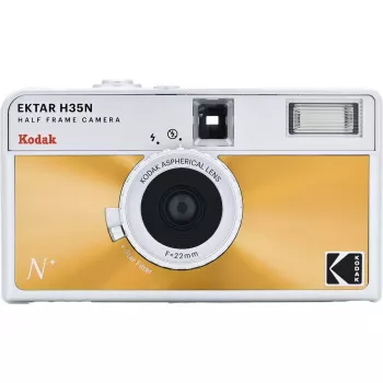 Máquina fotográfica de 35 mm Kodak EKTAR H35N glasiertes Orange — Point-and-Shoot, distância focal fixa