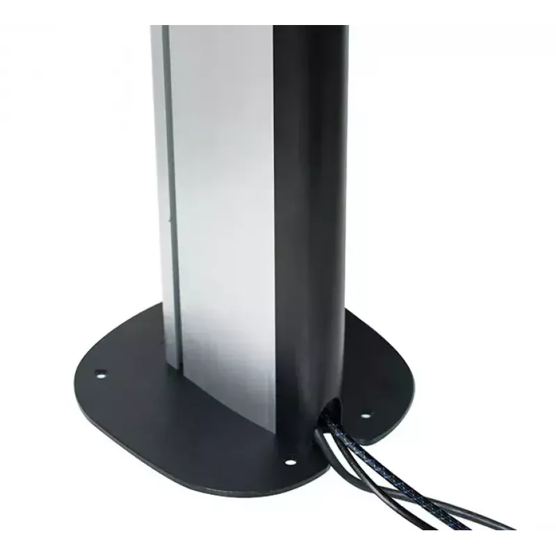 Placa de base para fixação ao chão B-TECH SYSTEM X BT8380 para montagem no chão, 240×240×6 mm, 200 kg, preto