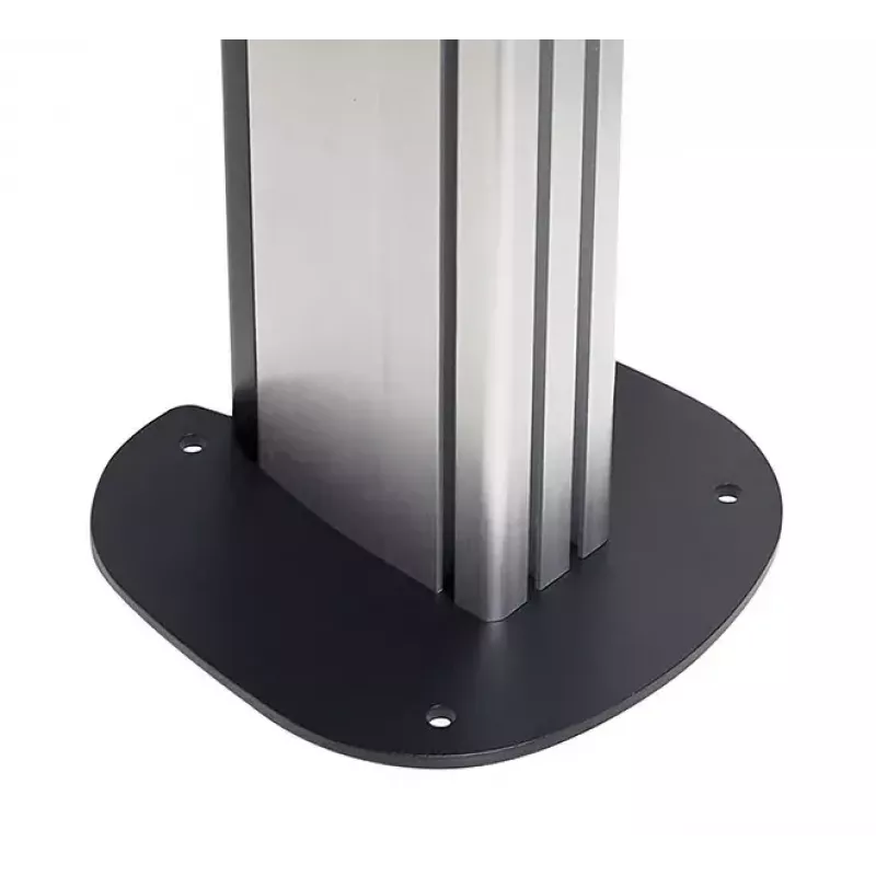 Placa de base para fixação ao chão B-TECH SYSTEM X BT8380 para montagem no chão, 240×240×6 mm, 200 kg, preto
