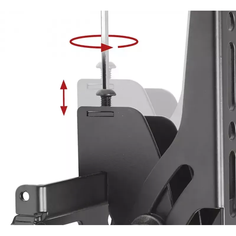Suporte de parede B-TECH BT8431-PRO/B para ecrãs planos 39–55 polegadas, inclinável -15° a 15°, VESA até 400×400, capacidade de carga 50 kg, preto