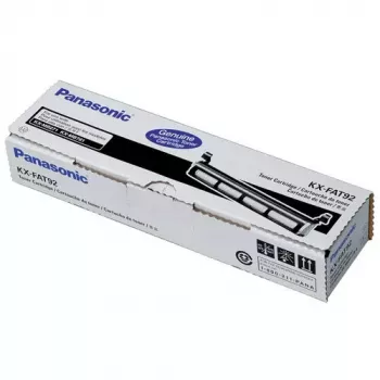 Toner Panasonic KX-FAT92 preto, original, rendimento ≈2000 páginas, 1 unid.