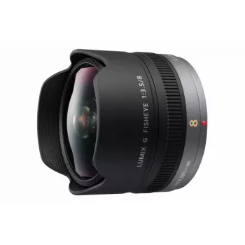 Objetiva para máquina fotográfica Panasonic H-F008E preta