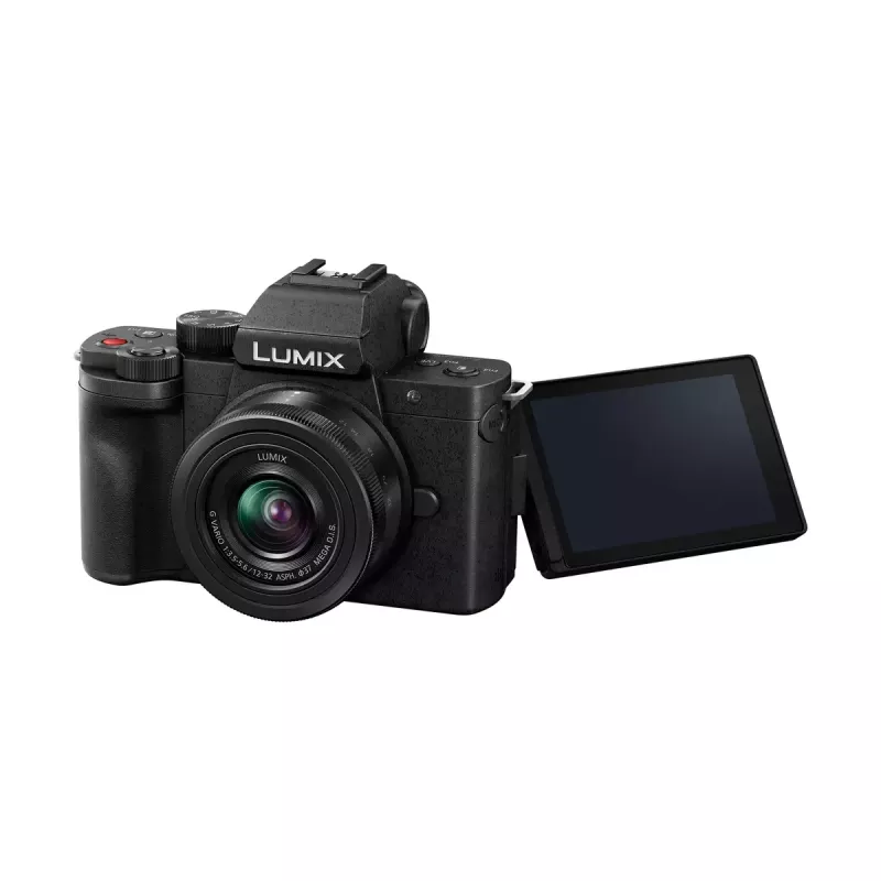 Panasonic Lumix DC-G100D kit de câmara preto com objetiva H-FS 12-32 e punho DMW-SHGR2
