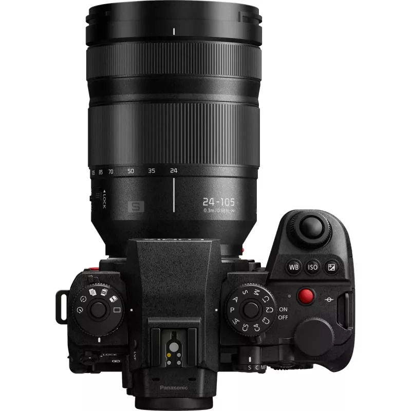 Câmara sem espelho Panasonic Lumix DC-S1R II com objetiva 24–105mm, 47,3MP formato completo