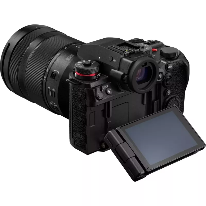 Câmara sem espelho Panasonic Lumix DC-S1R II com objetiva 24–105mm, 47,3MP formato completo
