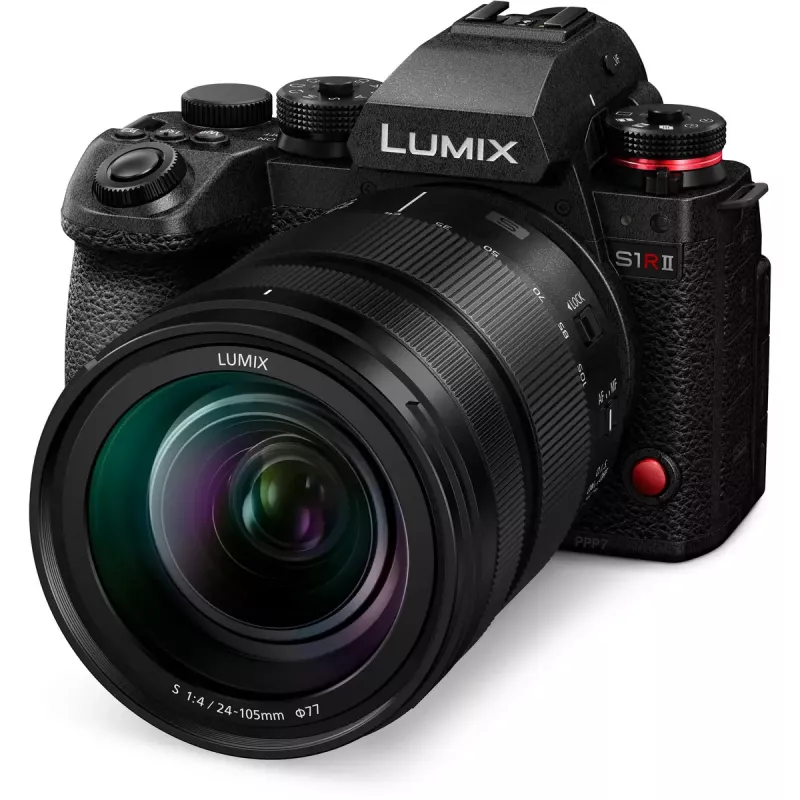 Câmara sem espelho Panasonic Lumix DC-S1R II com objetiva 24–105mm, 47,3MP formato completo