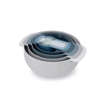 Conjunto Joseph Joseph Nest empilhável azul cinzento 4,5 L tigela 1,65 L escorredor
