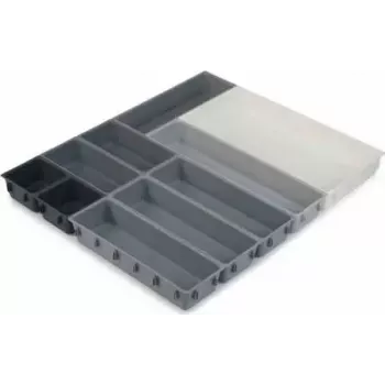 Conjunto de organizadores de gaveta joseph joseph Blox 10 peças, cinzento, compartimentos modulares compactos para utensílios e miudezas