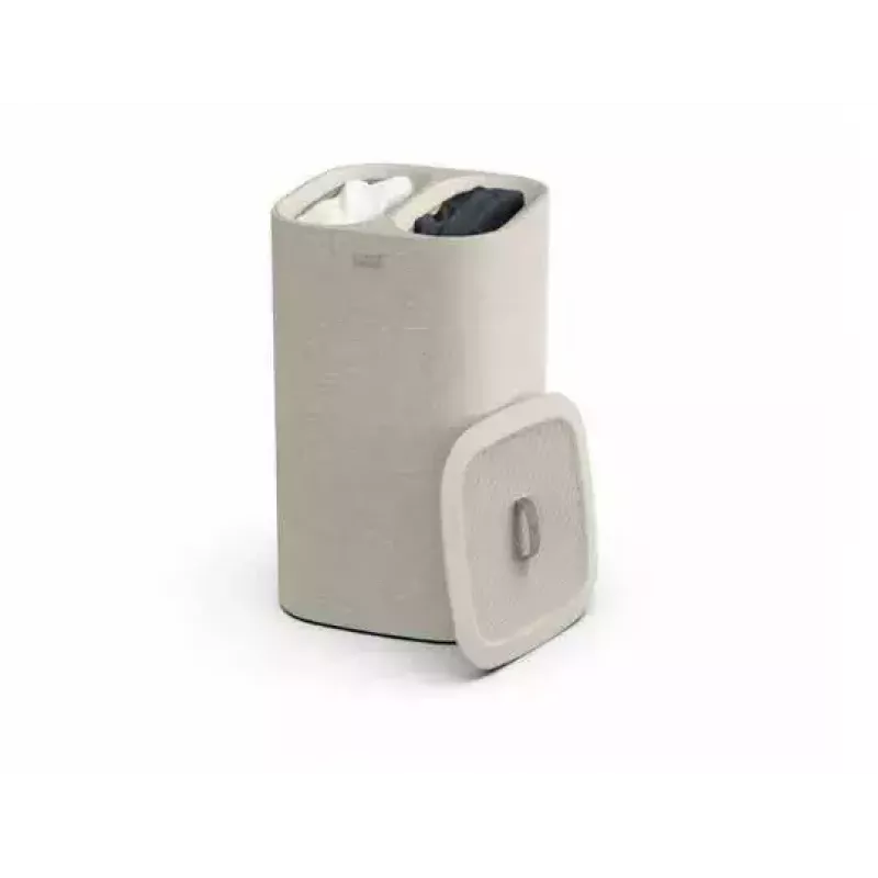 Cesto de roupa Joseph Joseph Tota 60L Ecru – capacidade de 60 litros, cesto alto ventilado