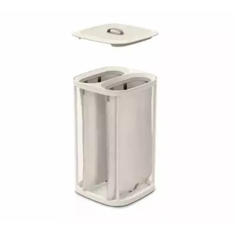 Cesto de roupa Joseph Joseph Tota 60L Ecru – capacidade de 60 litros, cesto alto ventilado