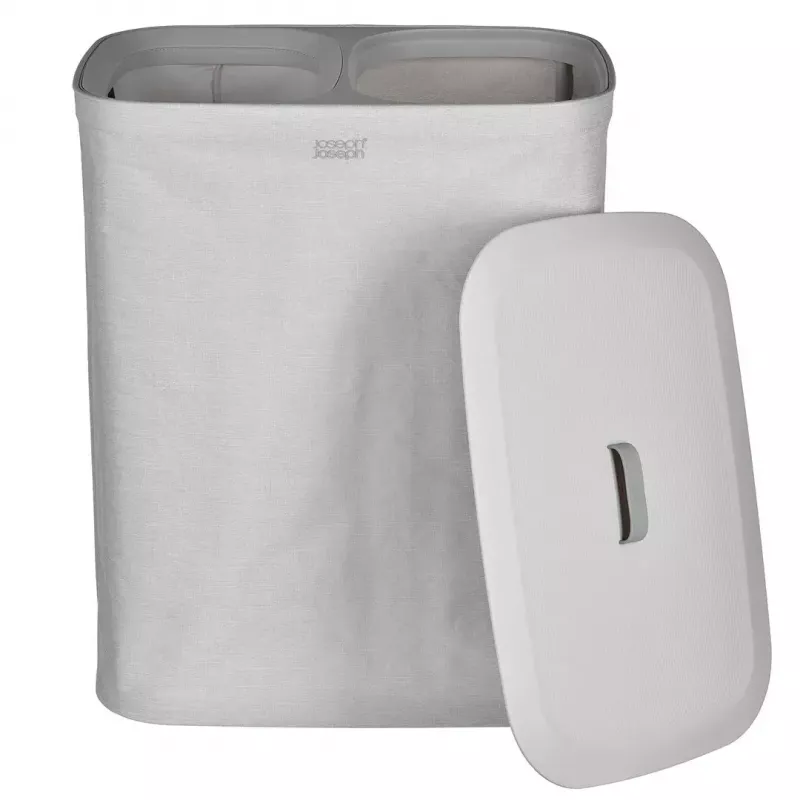 Cesto de roupa Joseph Joseph Tota 60L Ecru – capacidade de 60 litros, cesto alto ventilado