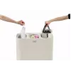 Cesto de roupa joseph joseph Tota Trio 90L — capacidade de 90 litros, separação com três compartimentos, ecru