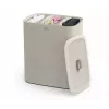 Cesto de roupa joseph joseph Tota Trio 90L — capacidade de 90 litros, separação com três compartimentos, ecru
