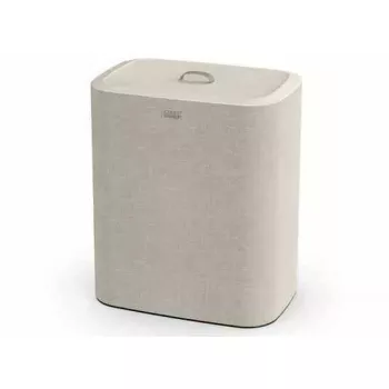 Cesto de roupa joseph joseph Tota Trio 90L — capacidade de 90 litros, separação com três compartimentos, ecru