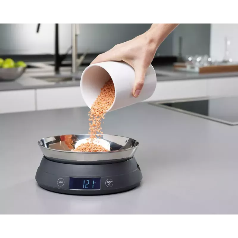 Balança de cozinha eletrónica Joseph Joseph SwitchScale cinzento