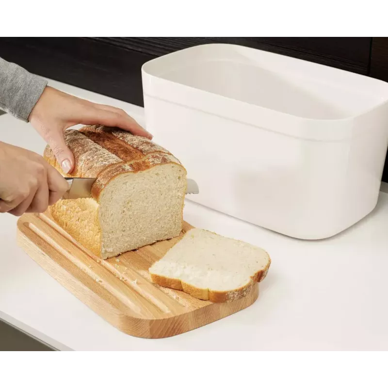 Caixa de pão Joseph Joseph Bread Bin retangular branco