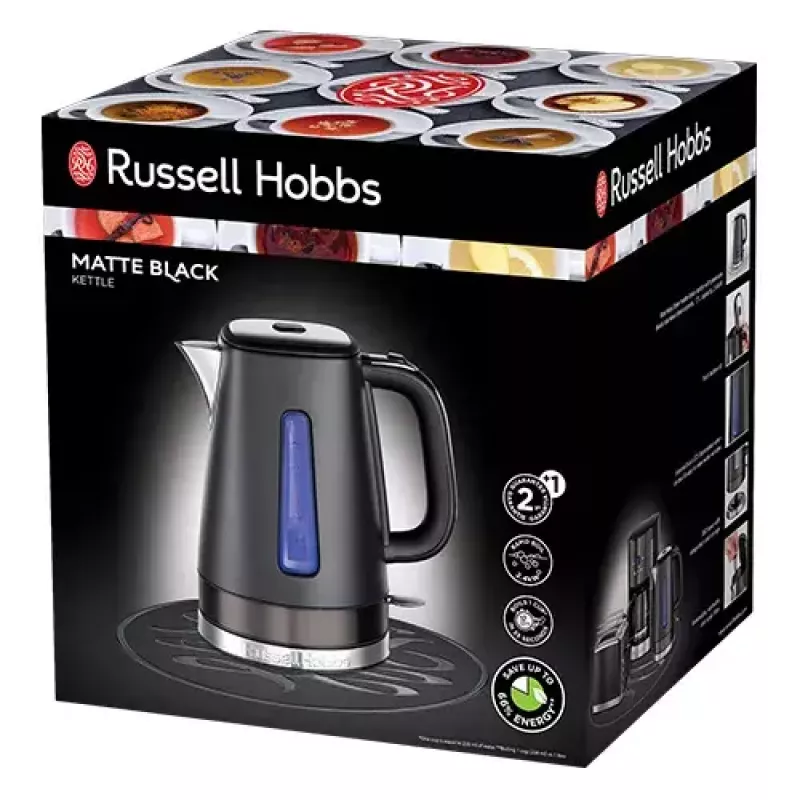 Chaleira elétrica Russell Hobbs 1,7 L 2400 W preta