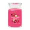 Vela Yankee Candle Cylinder Raspberry Crimson — altura 157 mm, diâmetro 93 mm, peso 567 g, 1 unid.