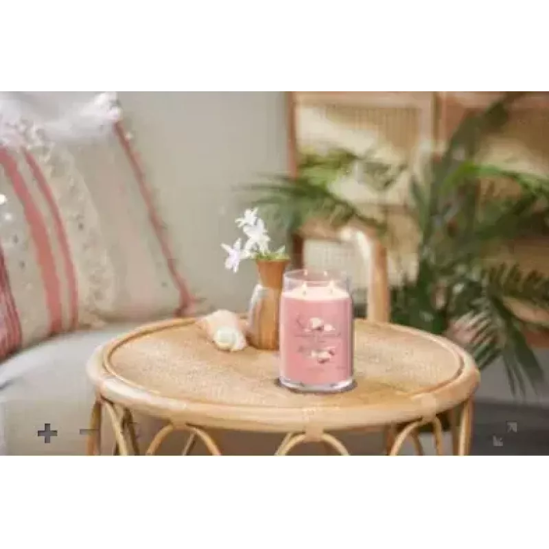 Yankee Candle Signature Pink Sands Vela em frasco grande, 567 g