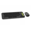 Conjunto de teclado e rato Logitech POP Icon QZERTY Bluetooth mini graphite verde