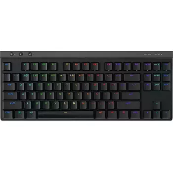 Teclado gaming mecânico tenkeyless Logitech G515 LIGHTSPEED TKL preto, layout HUN