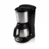Máquina de café de filtro Domo DO709K — semiautomática, depósito de água de 1 L, jarra de 8 chávenas, LCD, aço inoxidável/preto